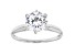 White Cubic Zirconia Rhodium Over Sterling Silver Ring 2.97ctw
