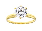 White Cubic Zirconia 18K Yellow Gold Over Sterling Silver Ring 2.97ctw