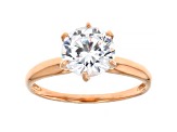 White Cubic Zirconia 18K Rose Gold Over Sterling Silver Ring 2.97ctw