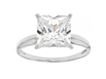 White Cubic Zirconia Rhodium Over Sterling Silver Ring 5.49ctw