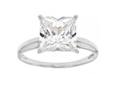 White Cubic Zirconia Rhodium Over Sterling Silver Ring 5.49ctw