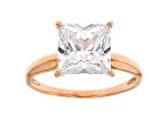 White Cubic Zirconia 18K Rose Gold Over Sterling Silver Ring 5.49ctw