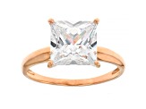 White Cubic Zirconia 18K Rose Gold Over Sterling Silver Ring 5.49ctw