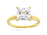 White Cubic Zirconia 18K Yellow Gold Over Sterling Silver Ring 3.51ctw