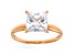 White Cubic Zirconia 18K Rose Gold Over Sterling Silver Ring 3.51ctw