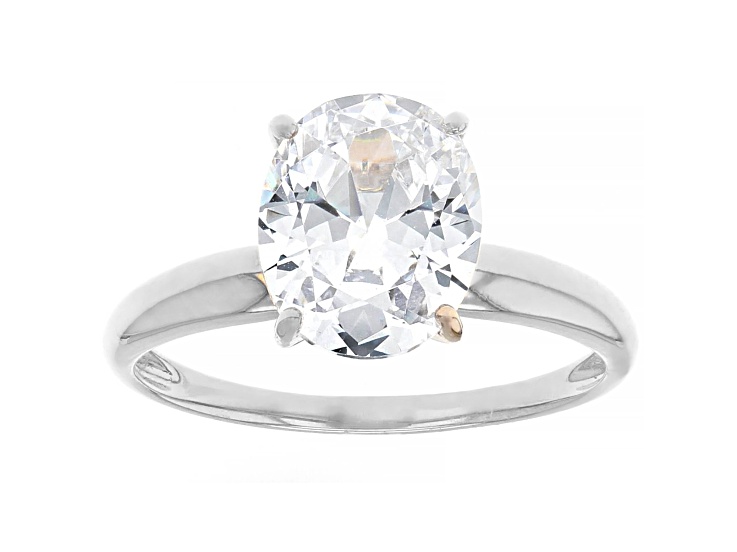 White Cubic Zirconia Rhodium Over Sterling Silver Ring 3.80ctw