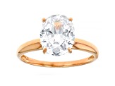 White Cubic Zirconia 18K Rose Gold Over Sterling Silver Ring 3.80ctw