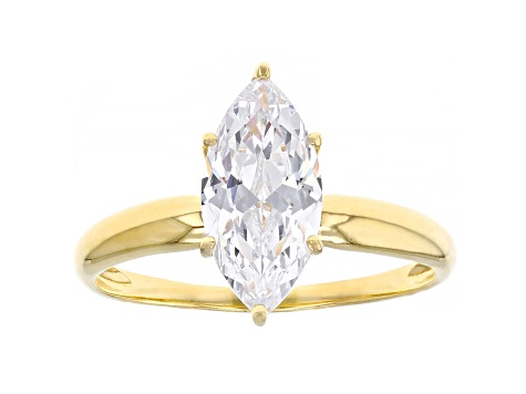 White Cubic Zirconia 18K Yellow Gold Over Sterling Silver Ring 2.70ctw