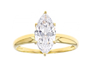 White Cubic Zirconia 18K Yellow Gold Over Sterling Silver Ring 2.70ctw