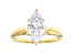 White Cubic Zirconia 18K Yellow Gold Over Sterling Silver Ring 2.70ctw