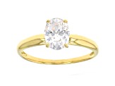 White Cubic Zirconia 18K Yellow Gold Over Sterling Silver Ring 1.80ctw