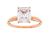 White Cubic Zirconia 18K Rose Gold Over Sterling Silver Ring 3.51ctw