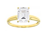 White Cubic Zirconia 18K Yellow Gold Over Sterling Silver Ring 3.16ctw