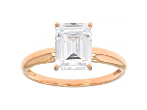 White Cubic Zirconia 18K Rose Gold Over Sterling Silver Ring 3.16ctw