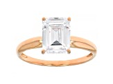 White Cubic Zirconia 18K Rose Gold Over Sterling Silver Ring 3.16ctw