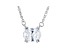 White Cubic Zirconia Rhodium Over Sterling Silver Station Necklace 1.80ctw