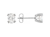 White Cubic Zirconia Rhodium Over Sterling Silver Earrings 2.34ctw