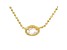 White Cubic Zirconia 18K Yellow Gold Over Sterling Silver Necklace 0.32ctw