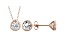 White Cubic Zirconia 18K Rose Gold Over Sterling Silver Pendant And Earrings 4.86ctw