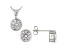 White Cubic Zirconia Rhodium Over Sterling Silver Pendant With Chain And Earrings 4.86ctw