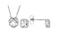 White Cubic Zirconia Rhodium Over Sterling Silver Pendant With Chain And Earrings 3.12ctw