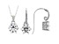 White Cubic Zirconia Rhodium Over Sterling Silver Pendant With Chain And Earrings 7.34ctw