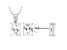 White Cubic Zirconia Rhodium Over Sterling Silver Pendant With Chain And Earrings 10.66ctw