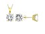 White Cubic Zirconia 18K Yellow Gold Over Sterling Silver Pendant With Chain And Earrings 17.01ctw