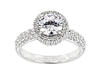 Picture of White Cubic Zirconia Platinum Over Sterling Silver Ring 3.92ctw