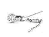 White Cubic Zirconia Platinum Over Sterling Silver Pendant With Chain 3.97ctw