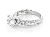 White Cubic Zirconia Platinum Over Sterling Silver Ring 3.67ctw