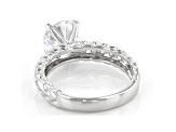 White Cubic Zirconia Platinum Over Sterling Silver Ring 3.67ctw