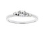 White Cubic Zirconia Rhodium Over Sterling Silver Promise Ring 0.53ctw