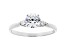 White Cubic Zirconia Rhodium Over Sterling Silver Ring 1.46ctw