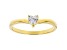 White Cubic Zirconia 18K Yellow Gold Over Sterling Silver Heart Promise Ring 0.37ctw