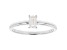 White Cubic Zirconia Rhodium Over Sterling Silver Promise Ring 0.43ctw