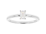 White Cubic Zirconia Rhodium Over Sterling Silver Promise Ring 0.43ctw