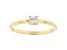 White Cubic Zirconia 18K Yellow Gold Over Sterling Silver Promise Ring 0.24ctw