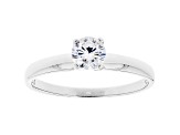 White Cubic Zirconia Rhodium Over Sterling Silver Promise Ring 0.81ctw