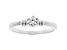 White Cubic Zirconia Rhodium Over Sterling Silver Promise Ring 0.36ctw