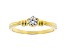White Cubic Zirconia 18K Yellow Gold Over Sterling Silver Promise Ring 0.36ctw
