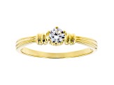White Cubic Zirconia 18K Yellow Gold Over Sterling Silver Promise Ring 0.36ctw