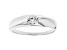 White Cubic Zirconia Rhodium Over Sterling Silver Promise Ring 0.40ctw