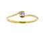 White Cubic Zirconia 18K Yellow Gold Over Sterling Silver Promise Ring 0.24ctw