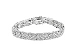 White Cubic Zirconia Rhodium Over Sterling Silver Tennis Bracelet 8.85ctw