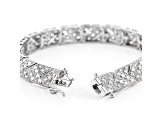 White Cubic Zirconia Rhodium Over Sterling Silver Tennis Bracelet 8.85ctw