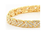 White Cubic Zirconia 18K Yellow Gold Over Sterling Silver Tennis Bracelet 8.85ctw