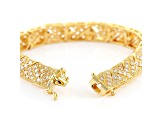White Cubic Zirconia 18K Yellow Gold Over Sterling Silver Tennis Bracelet 8.85ctw
