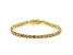 Champagne Cubic Zirconia 18K Yellow Gold Over Sterling Silver Tennis Bracelet 17.80ctw