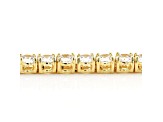 White Cubic Zirconia 18K Yellow Gold Over Sterling Silver Tennis Bracelet 17.41ctw